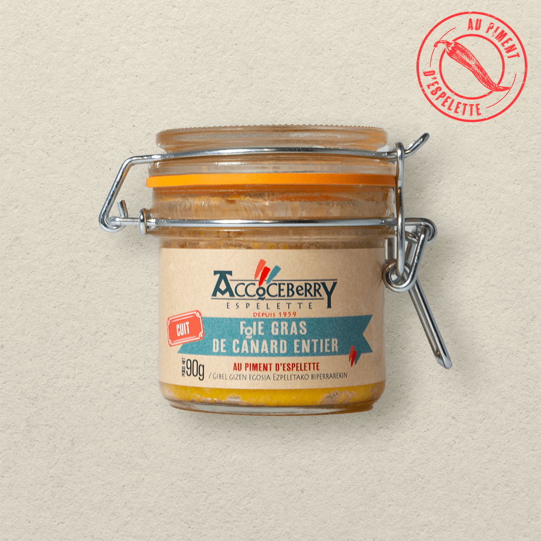 Foie Gras De Canard Entier Cuit Au Piment D'espelette