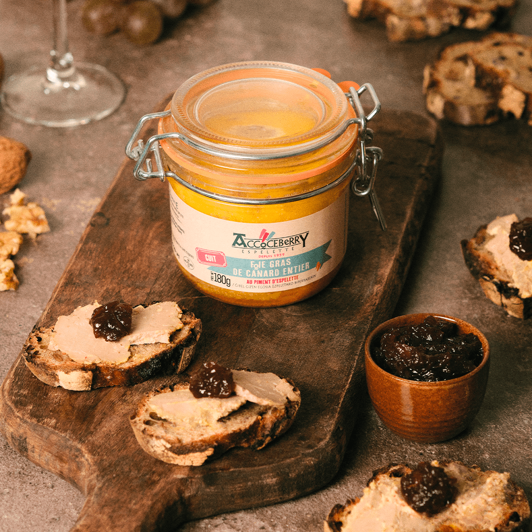 Foie Gras De Canard Entier Cuit Au Piment D'espelette