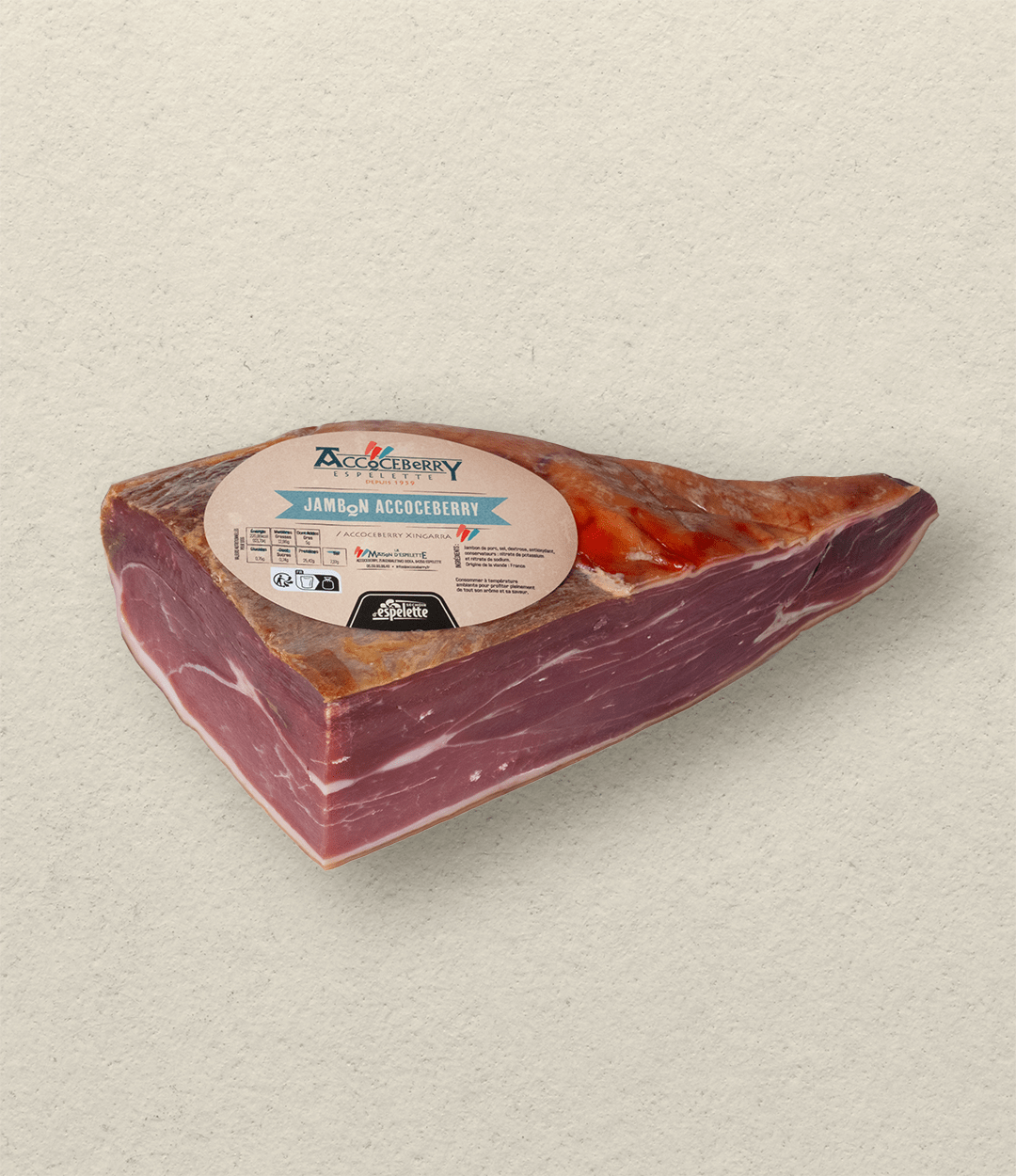 Quart de jambon basque Accoceberry